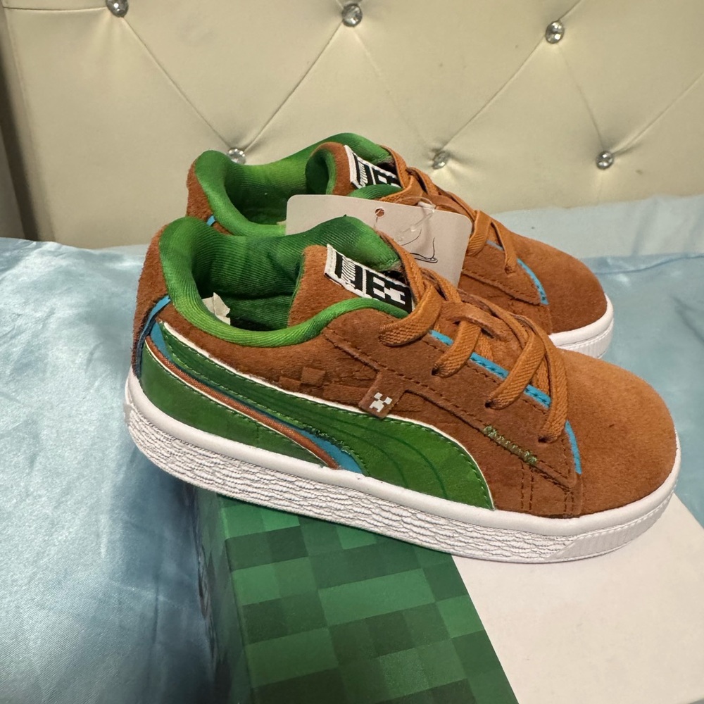Puma Kids' Sneakers in Orange and Green